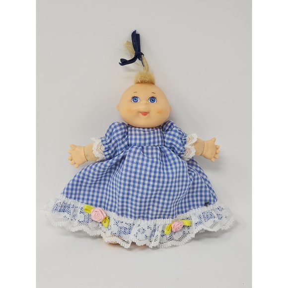 Vintage 1995 Cabbage Patch Babies Mini Dolls With Beautiful Dresses - Picture 6 of 10